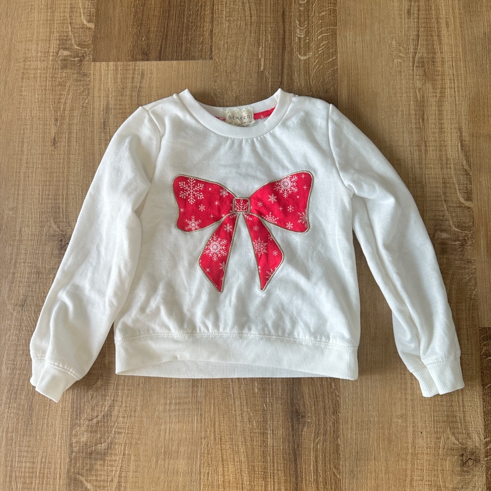 Btween Pink Bow Sweatshirt‎ Size 7